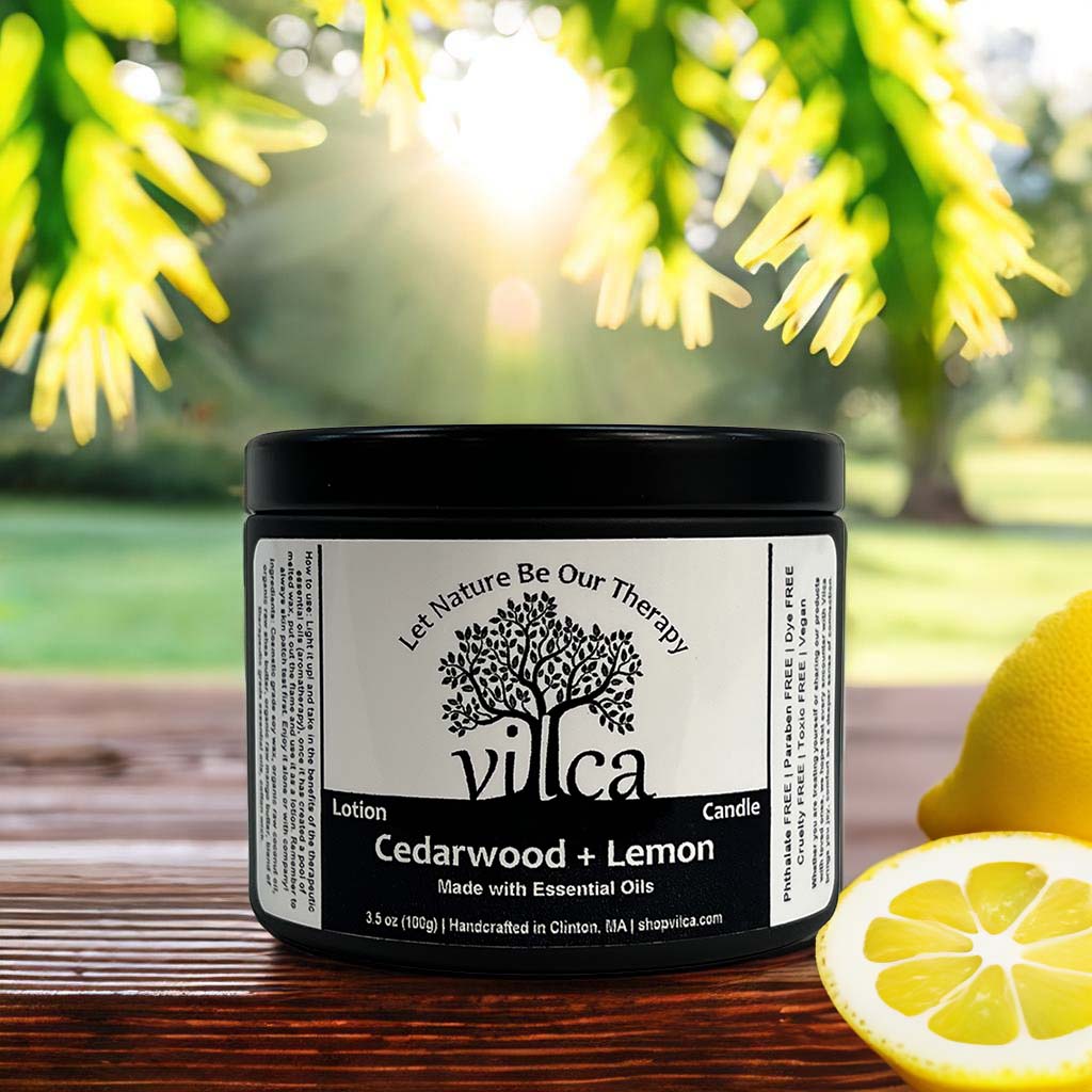 Cedarwood + Lemon Lotion Candle