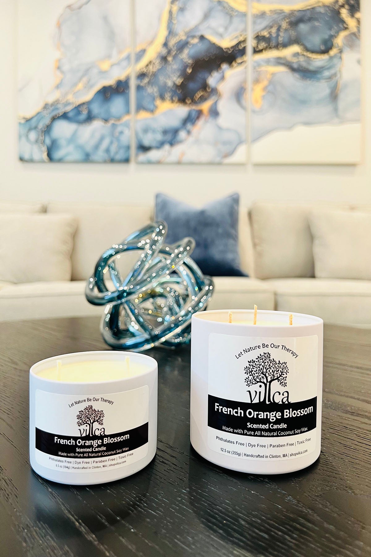 French Orange Blossom Scented Candle
