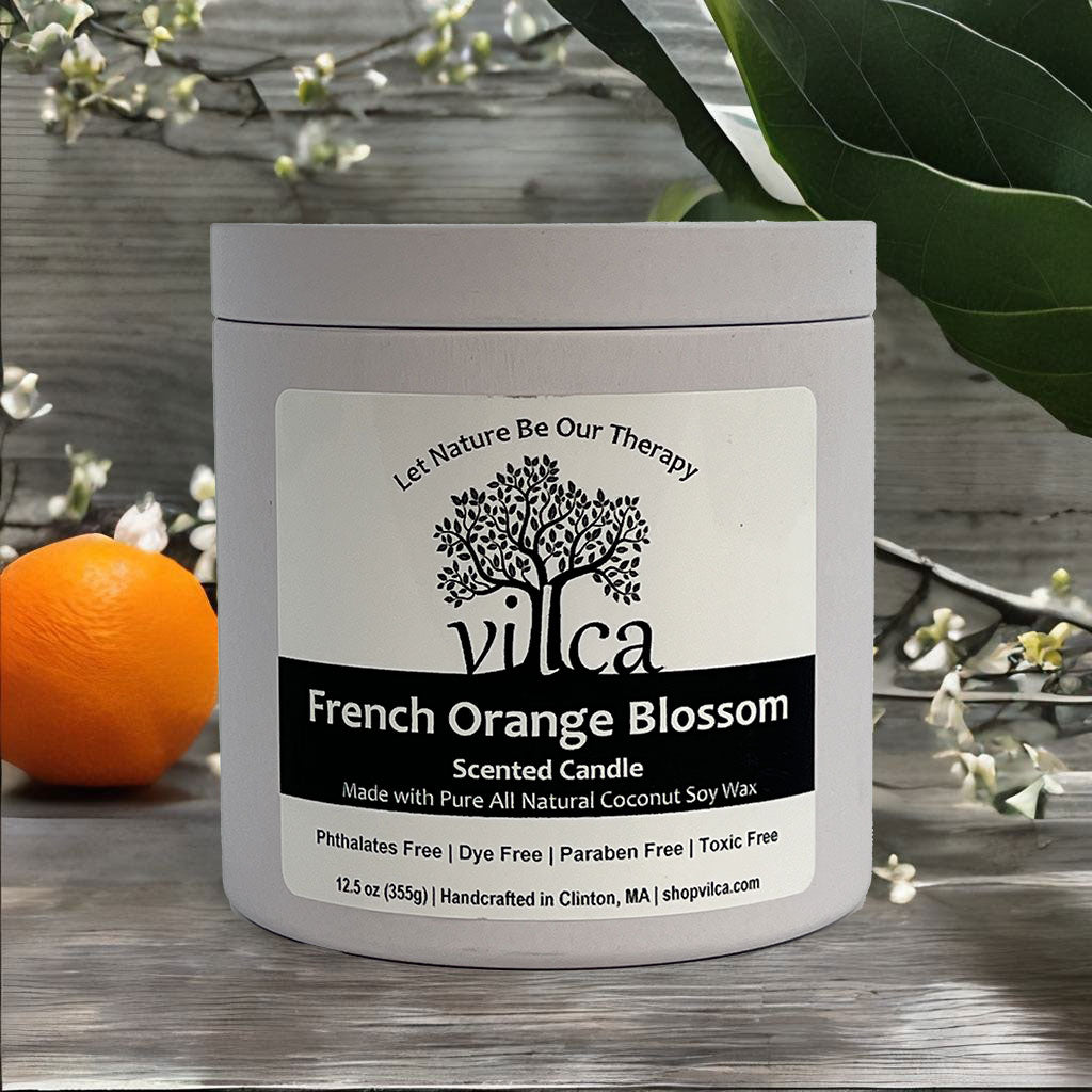 French Orange Blossom Scented Candle