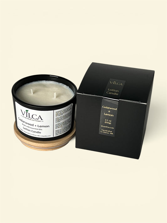 Cedarwood + Lemon Lotion Candle